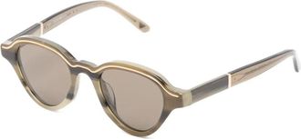 Emporio Armani Zonnebril met ovalen montuur - Bruin