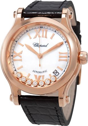 Chopard Happy Sport 18kt Rose Gold Automatic White Dial Ladies Watch 274808-5008