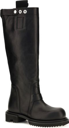 Rick Owens Womens Gabe Leather Knee-High Boots Black