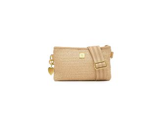 Think Royln Fame Cross Body Handbags Dune Raffia, Raffia/Polyester/Leather