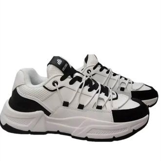 Decibel Mens Casual Comfort Lace Up Sneakers In White, Black