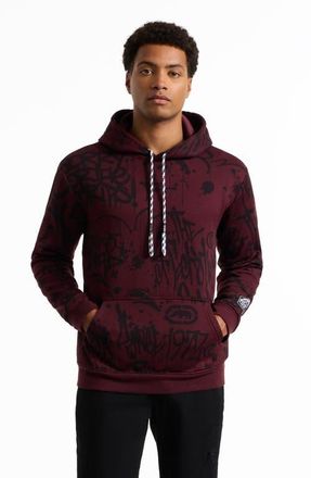 Ecko Intertwine Splash Hoodie in Burgundy at Nordstrom, Size Xxx-Large