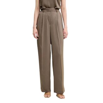 Michael Kors Dames, Broeken, Bruin, Maat: S Satijn