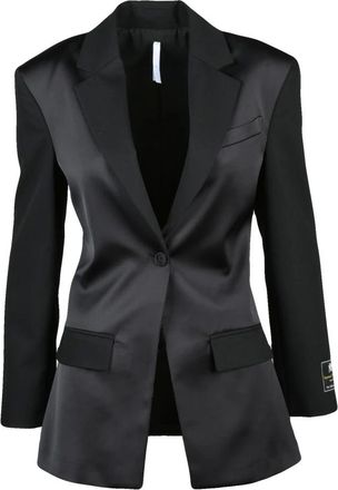 Imperial Jassen, Dames, Zwart, S, Leer, Giacca Sfiancata