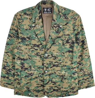 Thug Club Blazer monopetto Army con stampa camouflage - Verde