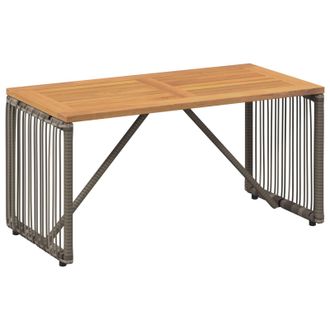 vidaXL Mesa De Exterior Gris Y Marr&oacute;n 80 X 40 X 40 Cm Rat&aacute;n Sint&eacute;tico Vidaxl