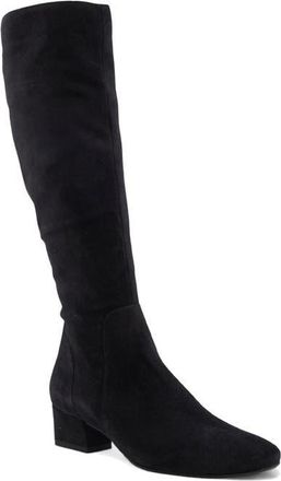 Aquatalia Serafina Weatherproof Knee High Boot in Black Suede at Nordstrom, Size 5.5