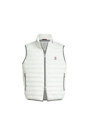 Brunello Cucinelli Nylon down vest in Off-White at Nordstrom, Size Xxx-Large Eu