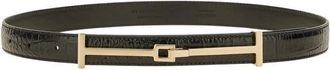 Tom Ford Crocodile-Embossed Leather Belt - Dames - Riemen - Zwart - 90 CM - Leer - Accessoires