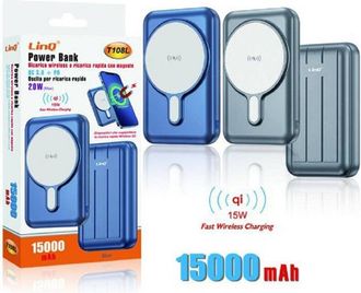 Trade Shop Trade Shop - Powerbank 15000mah Ricarica Rapida Wireless Con Magnete 15w Qc 3.0 + Pd 20w T108l