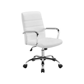 Yaheetech Yaheetech - Sedia/Poltrona Ufficio Scrivania Ergonomica Reclinabile Imbottita in Finta Pelle Girevole con Rotelle e Braccioli Altezza Regolabile Nera