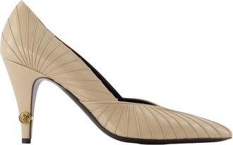 Versace Schoenen, Dames, Beige, 37 EU, Leer, T.90 Pumps