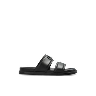 Ferragamo Sliders, male, Black, Size: 10 US Saint Barth Slide