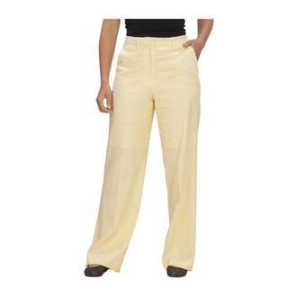 Selected Slfwide Marlie HW Pant - Dames - Broeken - Beige - Maat: XS