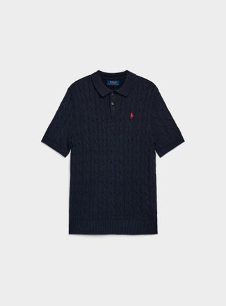 Polo Ralph Lauren Polo Shirt Ralph Lauren - Mens Twisted-cable knit Polo Shirt sweater