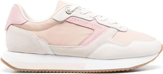 Tommy Hilfiger low-top lace-up sneakers - women - Recycled Polyester/Rubber/Recycled Polyester - 38 - Pink
