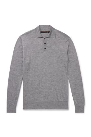 Slowear Incotex Slim-Fit Cashmere and Silk-Blend Polo Shirt
