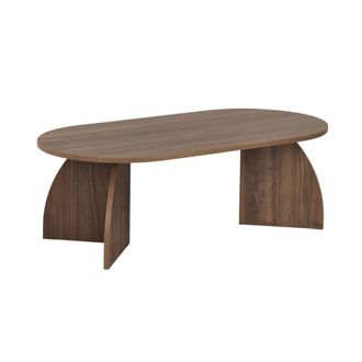 Calicosy Mesa baja con patas curvadas L120 cm - marr&oacute;n
