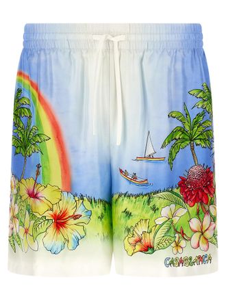 Casablanca Mens Aloha Bermuda Shorts