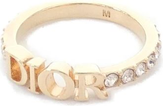 Dior Pink Gold Clear Band Ring (Pre-Owned)