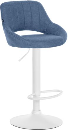 Clp Taburete de bar regulable y giratorio en Tela Azul