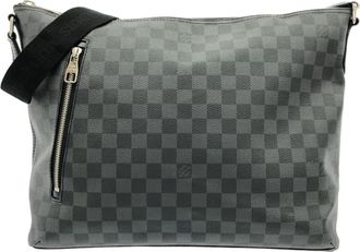 Louis Vuitton Dark Gray Graphite Coated Canvas Shoulder Bag (Pre-Owned)