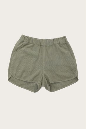 Bridge & Burn Luca Track Short in Olive Pinstripe at Nordstrom, Size Xx-Large