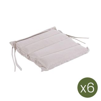 ED&Egrave;N JARD&Iacute; Pack de 6 cojines para sillas de jard&iacute;n olefin crudo 37x37 cm