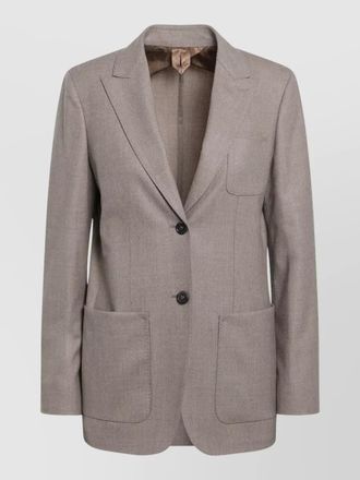 Max Mara single breasted jacket notch lapel pockets