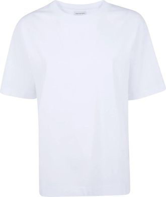 Dries Van Noten Katoenen Jersey T-shirt - Dames - T-shirts - Wit - L - Katoen - Tops