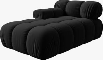 MICADONI Modulare Chaiselongue Bellis mit Armlehne links - Samtbezug