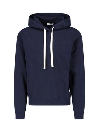 Jil Sander Felpa Cappuccio In Cotone