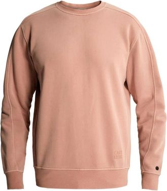Cast Iron Crewneck relaxed fit peached - Heren - Sweatshirts & Hoodies - Oranje - Maat: 2XL