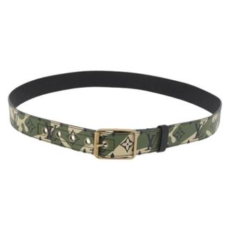 Louis Vuitton Pre-owned Canvas Belt - female - Louis Vuitton Vintage - Vintage Belts - Green - ONE SIZE - Pre-owned