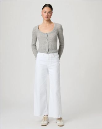 Paige Anessa Wide Leg Jean In Crisp White
