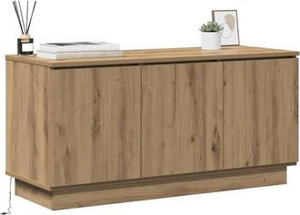Berkfield Home TV Cabinet Artisan Oak 100x38x49 cm Engineered Wood in Brown | Size: 100 x 38 x 49 cm