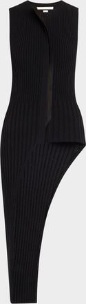 Jason Wu Asymmetrical Rib-Knit Sweater Vest