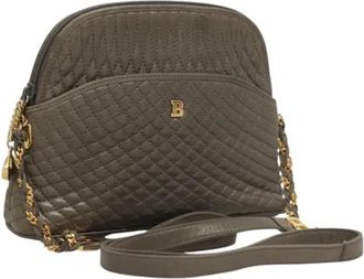 Bally Tweedehands leren schoudertassen - Dames - Vintage Schoudertas - Grijs - ONE Size - Leer - Vintage