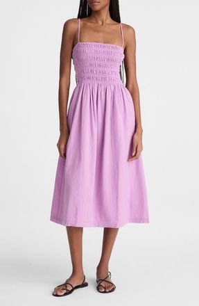 Madewell The Peyton Cotton Midi Dress in Warm Wisteria at Nordstrom, Size Xx-Large