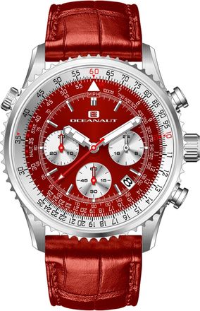 Oceanaut Mens Flight Red Dial Watch