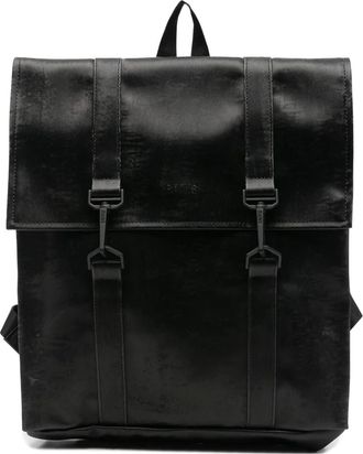 Rains MSN debossed-logo mini backpack - unisex - Polyester/Polyurethane - One Size - Black