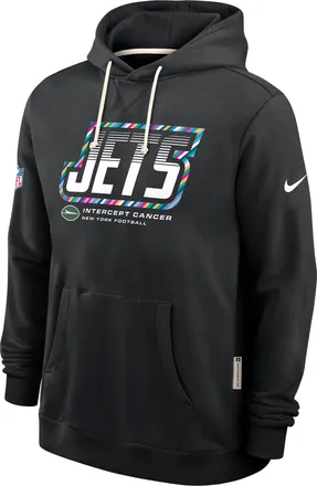 Nike New York Jets Crucial Catch Sideline Standard Issue Nike Mens Dri-FIT NFL Pullover Hoodie in Black | 03AZ00AZUP-F9R