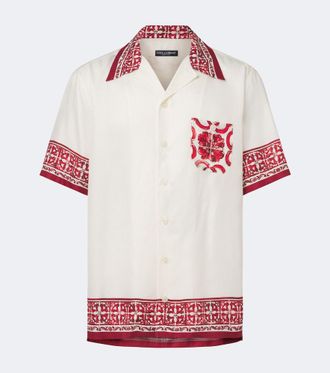 Dolce & Gabbana Majolica silk jacquard shirt
