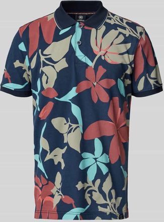 Lerros Regular Fit Poloshirt mit gerippten &Auml;rmelb&uuml;ndchen in Dunkelblau, Gr&ouml;&szlig;e XL