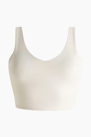 H&M Twist-detail Vest Top With Softmove in Ivory at Nordstrom, Size Xx-Large