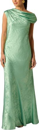 Adrianna Papell Foiled Chiffon Long Dress