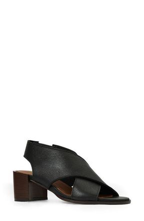 Aquatalia Dovera Weatherproof Sandal in Black Pebbled Leather at Nordstrom, Size 10.5