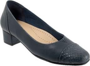 Trotters Daisy Cap Toe Dress Pump in Navy Snake at Nordstrom Rack, Size 10.5
