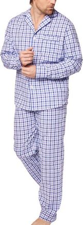 Petite Plume Royal Blue Cotton Gingham Check Pajamas at Nordstrom, Size X-Small