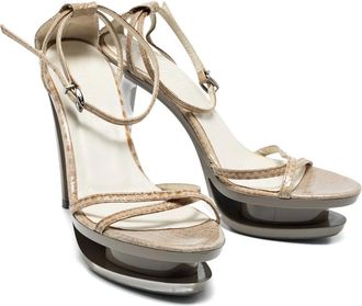 Jil Sander Sandali con plateau 115mm - Grigio